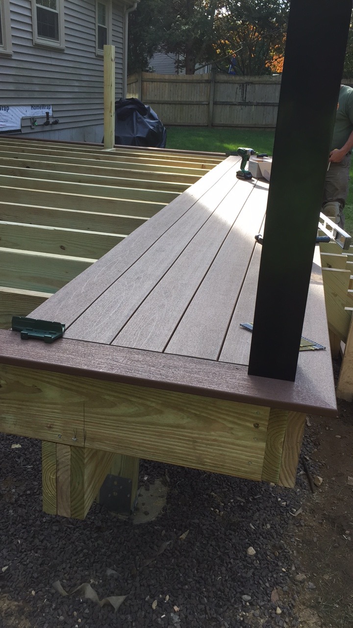 Back Deck with Railing - Canal General Contractors